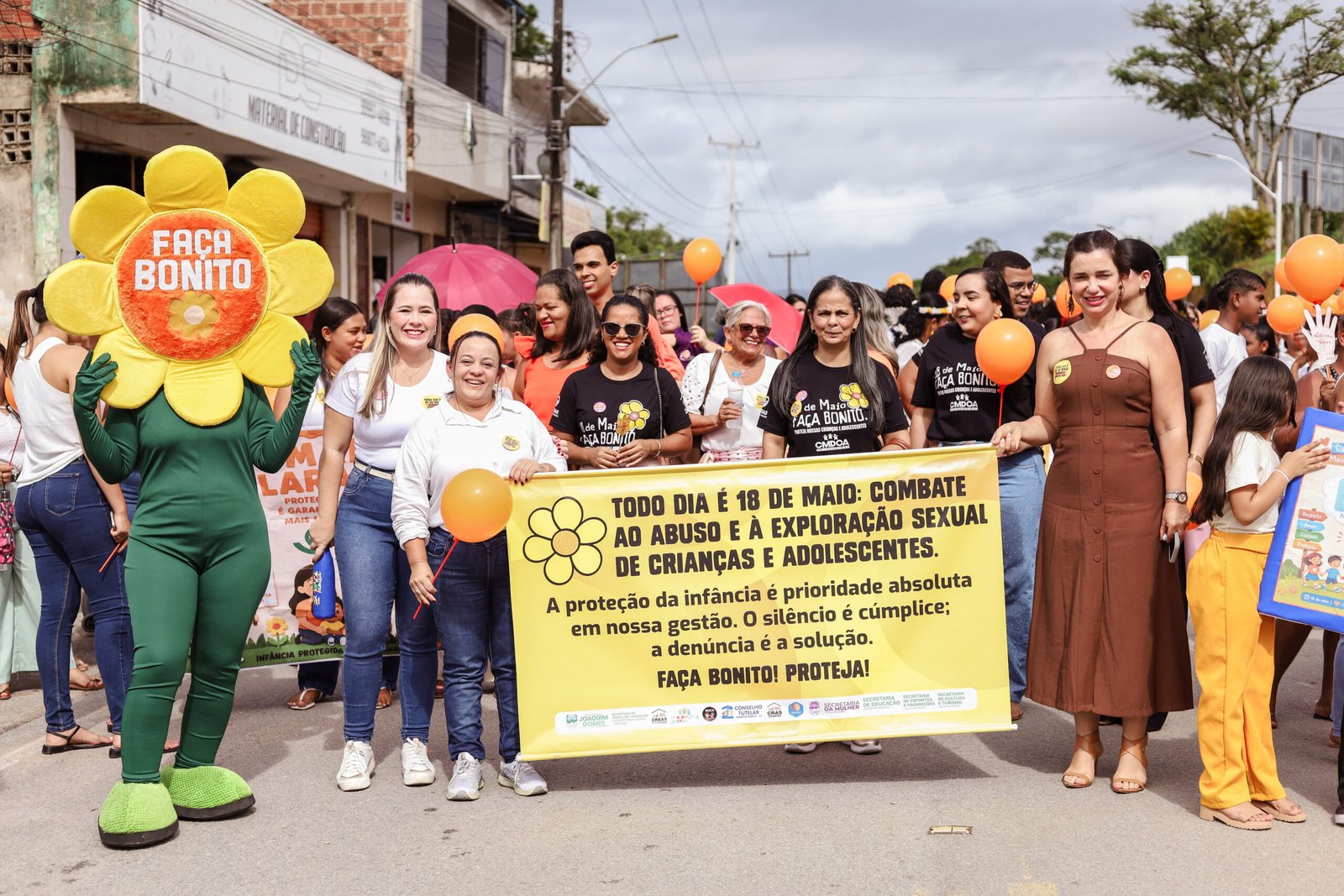 Prefeitura de Joaquim Gomes promove Caminhada Maio Laranja em defesa dos direitos de crianças e adolescentes