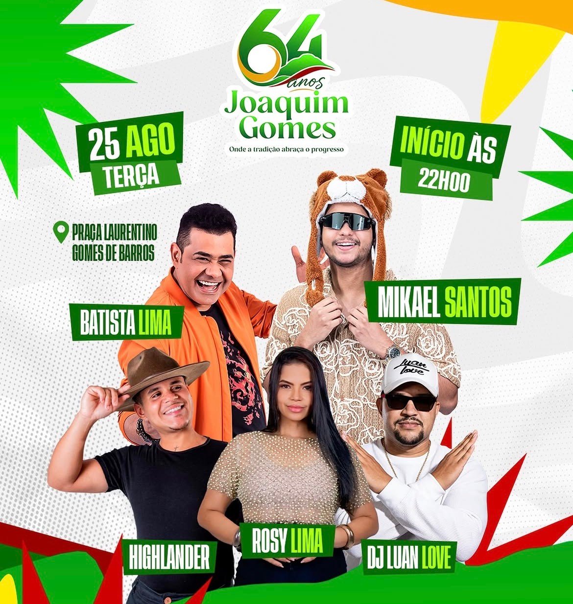 Joaquim Gomes celebra 64 anos de emancipação política com programação especial